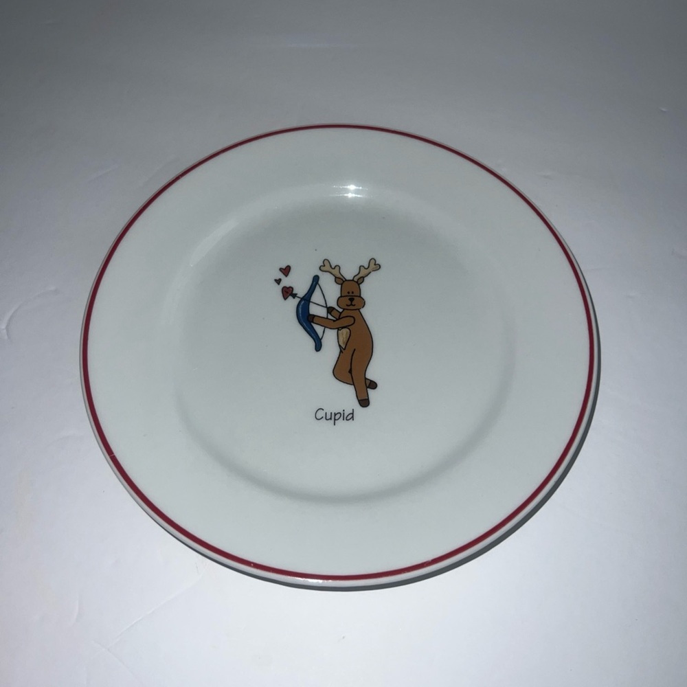 LTD Commodities CUPID  Reindeer Salad Dessert CHRISTMAS  Holiday Plate